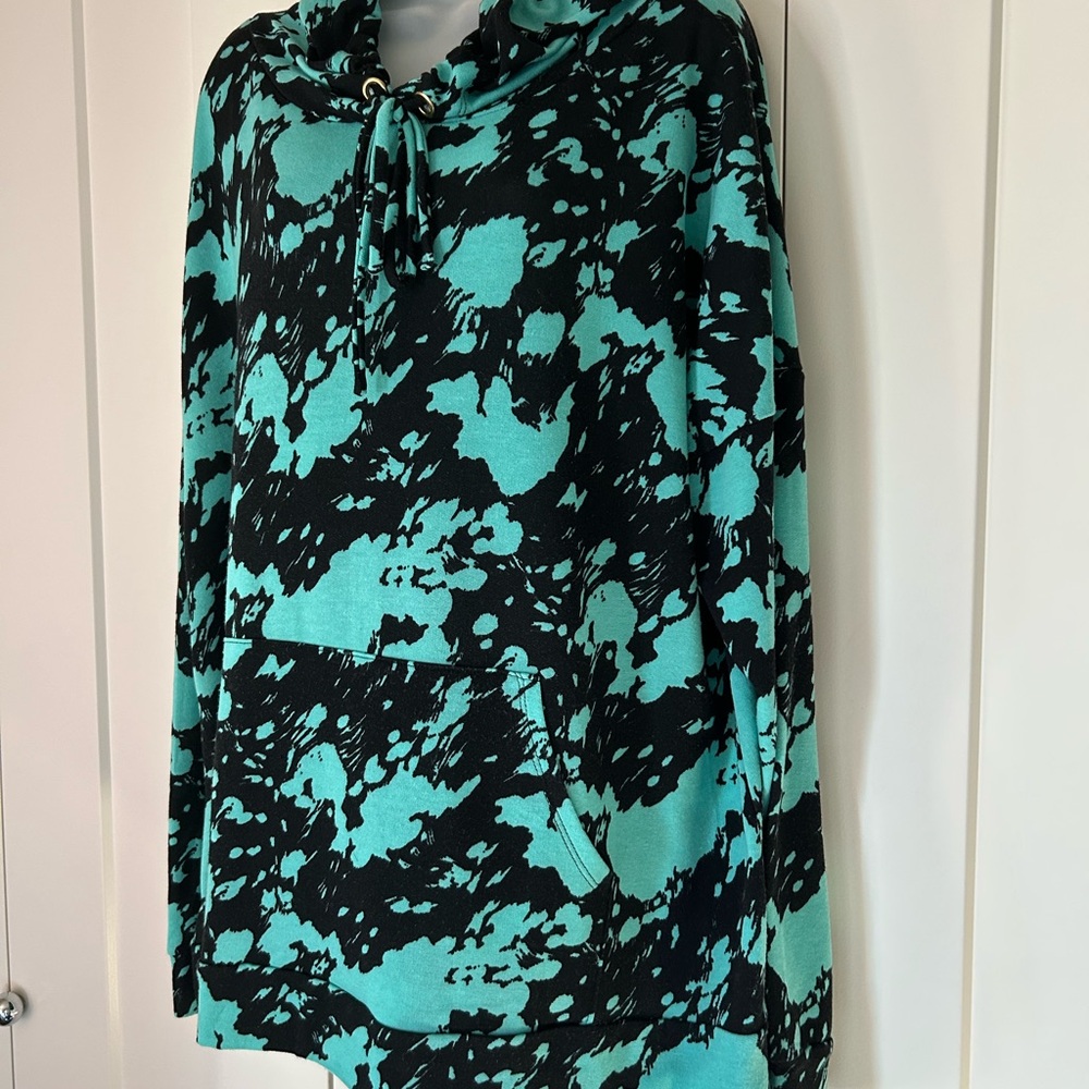 Sew in Love soft lightweight hoodie black teal XL - Picture 3 of 11